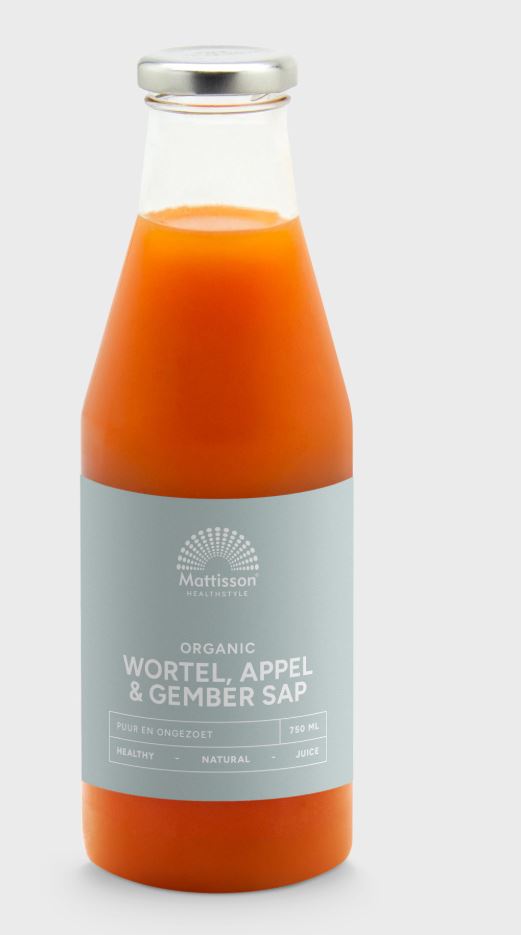 Mattisson Wortel, Appel & Gembersap Bio 750ml